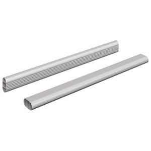 Vidaxl kaststaaf 2 pcs zilver 764 x 15 x 29 mm aluminium legering