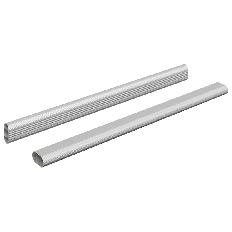 Load image into Gallery viewer, Vidaxl kaststaaf 2 pcs zilver 764 x 15 x 29 mm aluminium legering
