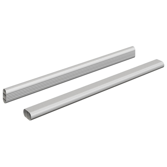Vidaxl kaststaaf 2 pcs zilver 764 x 15 x 29 mm aluminium legering