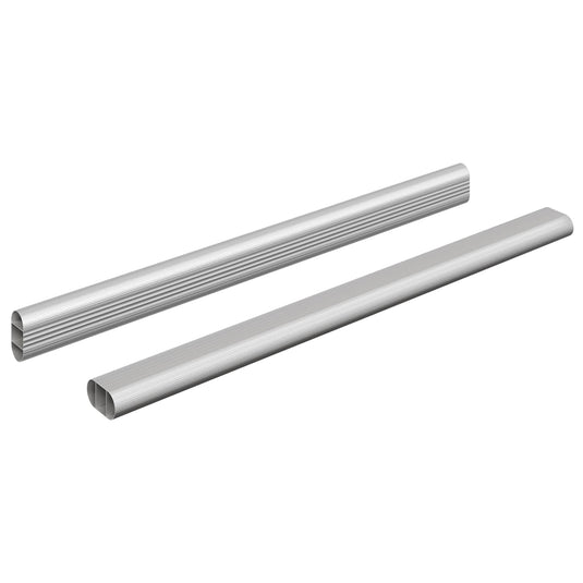 Vidaxl kaststaaf 2 pcs zilver 764 x 15 x 29 mm aluminium legering