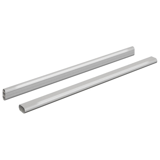Vidaxl kaststaaf 2 pcs zilver 764 x 15 x 29 mm aluminium legering