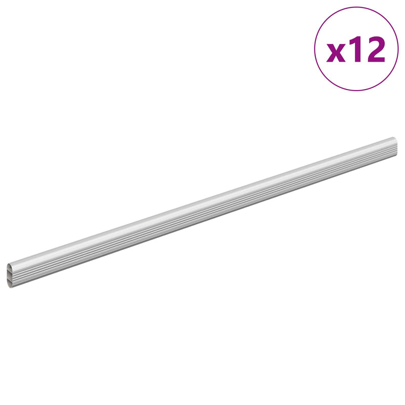 Load image into Gallery viewer, Vidaxl kaststaaf 12 pcs zilver 764 x 15 x 29 mm aluminium legering
