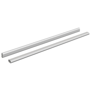 Vidaxl kaststaaf 2 pcs zilver 764 x 15 x 29 mm aluminium legering