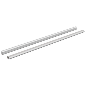 Vidaxl kaststaaf 2 pcs zilver 764 x 15 x 29 mm aluminium legering