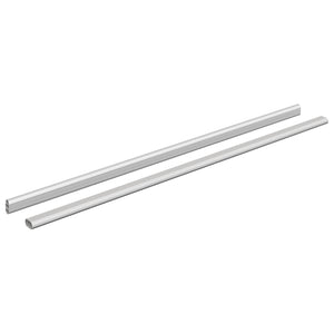 Vidaxl kaststaaf 2 pcs zilver 764 x 15 x 29 mm aluminium legering