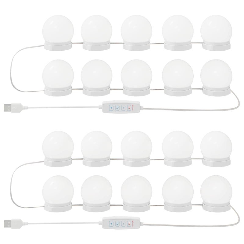 Load image into Gallery viewer, Vidaxl spiegel lichten 2 pcs wit 4.5 x 4.5 x 4.8 cm kunststof
