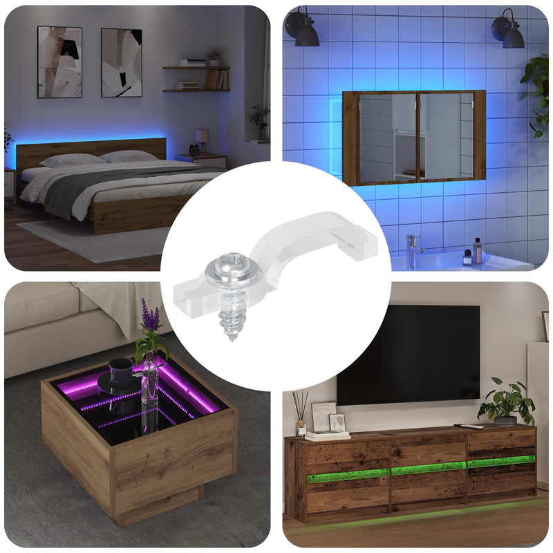 Load image into Gallery viewer, Vidaxl led strip clips 12 pcs doorzichtig 23,8 x 7,3 x 4,3 mm
