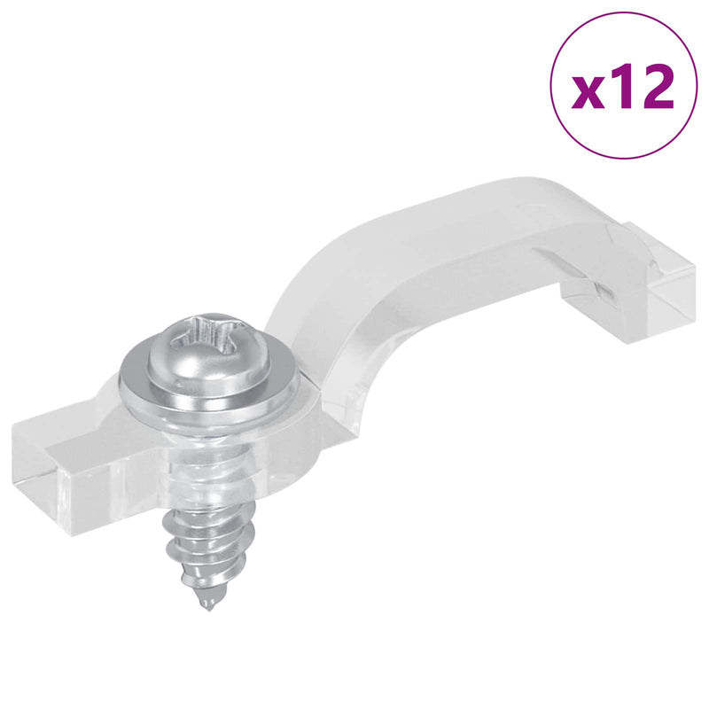 Load image into Gallery viewer, Vidaxl led strip clips 12 pcs doorzichtig 23,8 x 7,3 x 4,3 mm

