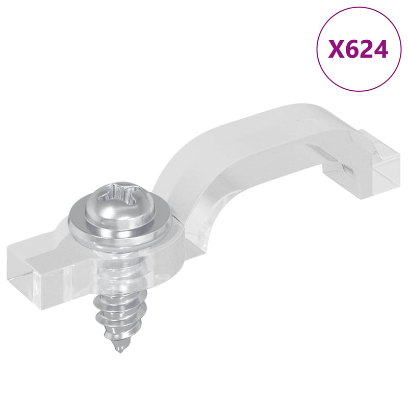 Load image into Gallery viewer, Vidaxl led strip clips 12 pcs doorzichtig 23,8 x 7,3 x 4,3 mm
