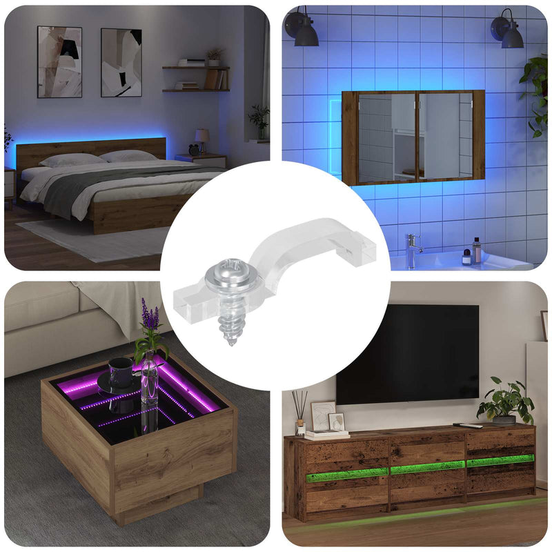 Load image into Gallery viewer, Vidaxl led strip clips 12 pcs doorzichtig 23,8 x 7,3 x 4,3 mm
