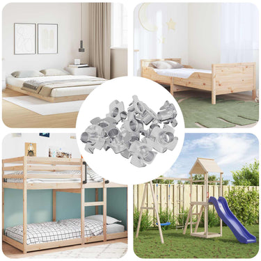 Vidaxl gestanste t-moer 7200 pcs zilver m6 mm staal