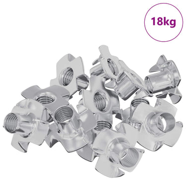 Vidaxl gestanste t-moer 7200 pcs zilver m6 mm staal