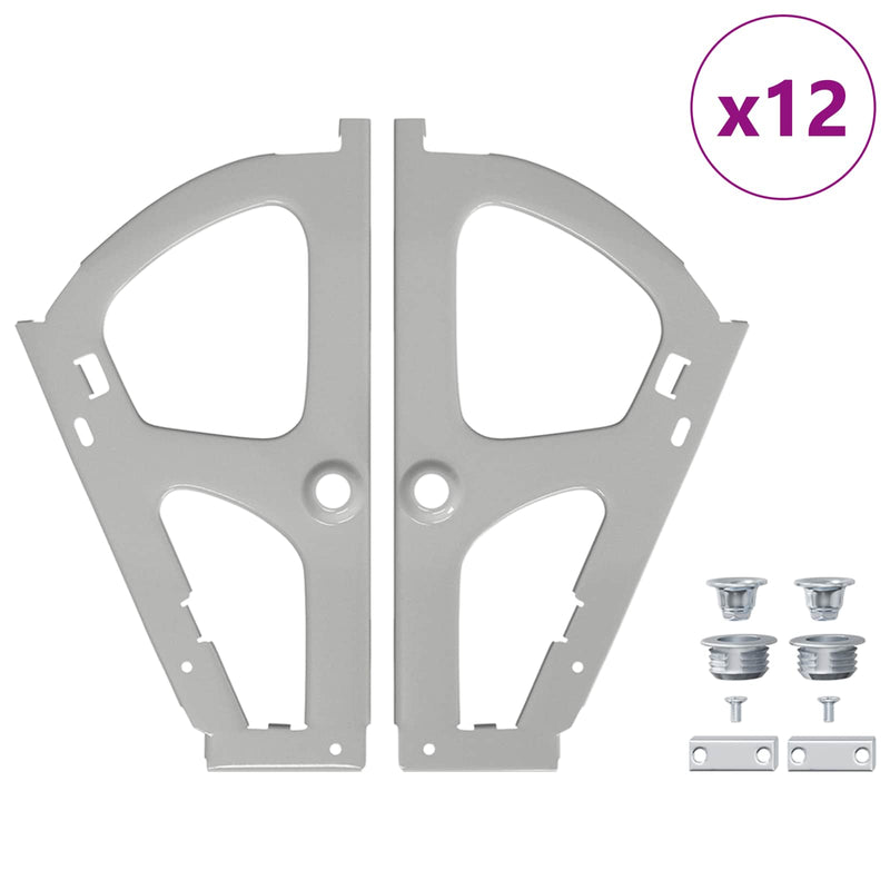Load image into Gallery viewer, Vidaxl flip lade scharnier 12 pcs zilver 235 x 155 x 30 mm ijzer
