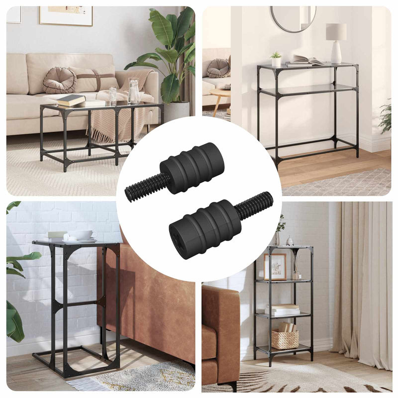 Load image into Gallery viewer, Vidaxl standoff schroef 2 pcs zwart m4 rubber en staal
