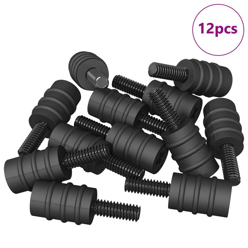 Load image into Gallery viewer, Vidaxl standoff schroef 12 pcs zwart m4 rubber en staal
