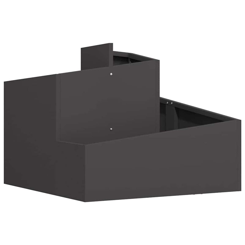 Load image into Gallery viewer, Vidaxl tuin bloempot zwart 60 x 60 x 50 cm koudgewalst staal
