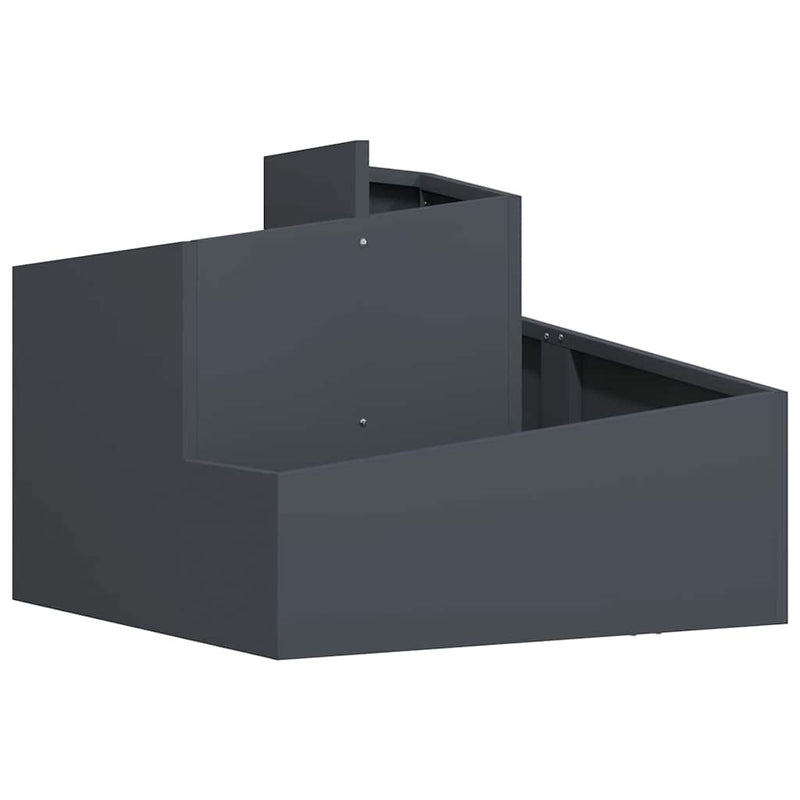 Load image into Gallery viewer, Vidaxl tuin bloempot antraciet 60 x 60 x 50 cm koudgewalst staal
