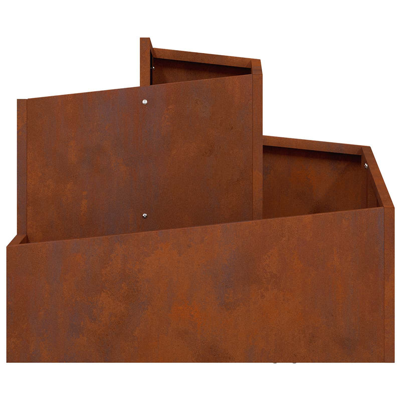 Load image into Gallery viewer, Vidaxl tuin bloempot bruin 60 x 60 x 50 cm cortenstaal
