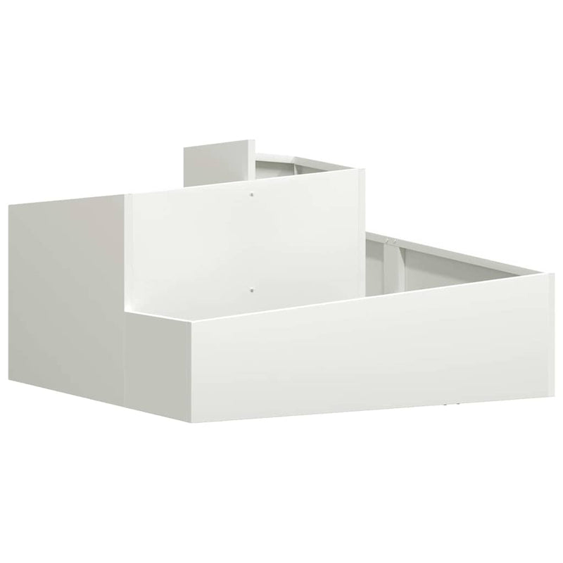 Load image into Gallery viewer, Vidaxl tuin bloempot wit 80 x 80 x 50 cm koudgewalst staal
