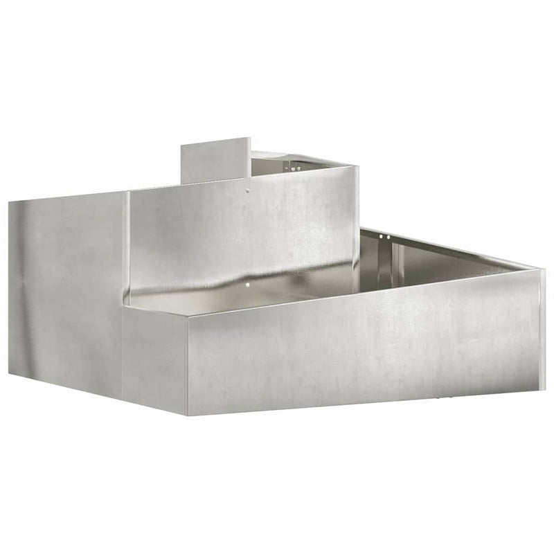 Load image into Gallery viewer, Vidaxl tuin bloempot zilver 80 x 80 x 50 cm roestvrij staal
