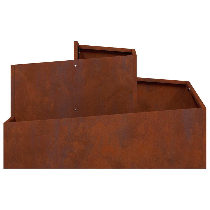 Load image into Gallery viewer, Vidaxl tuin bloempot bruin 80 x 80 x 50 cm cortenstaal
