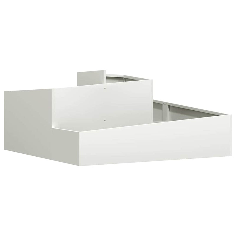 Load image into Gallery viewer, Vidaxl tuin bloempot wit 100 x 100 x 50 cm koudgewalst staal
