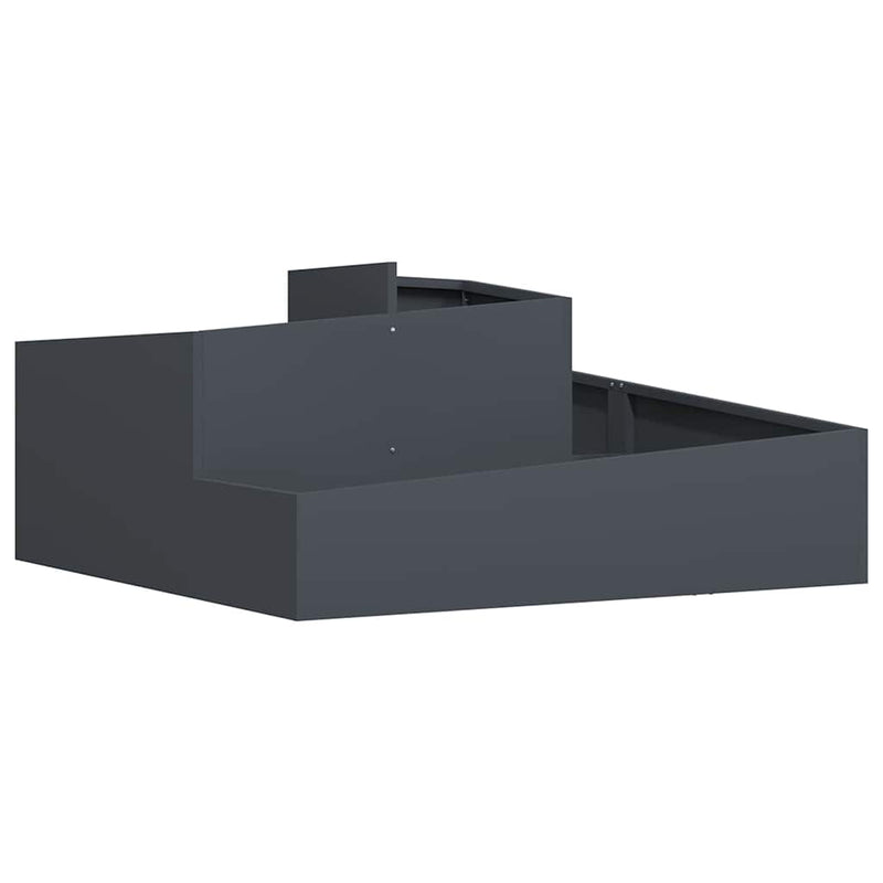 Load image into Gallery viewer, Vidaxl tuin bloempot antraciet 100 x 100 x 50 cm koudgewalst staal
