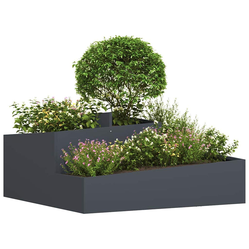 Load image into Gallery viewer, Vidaxl tuin bloempot antraciet 100 x 100 x 50 cm koudgewalst staal
