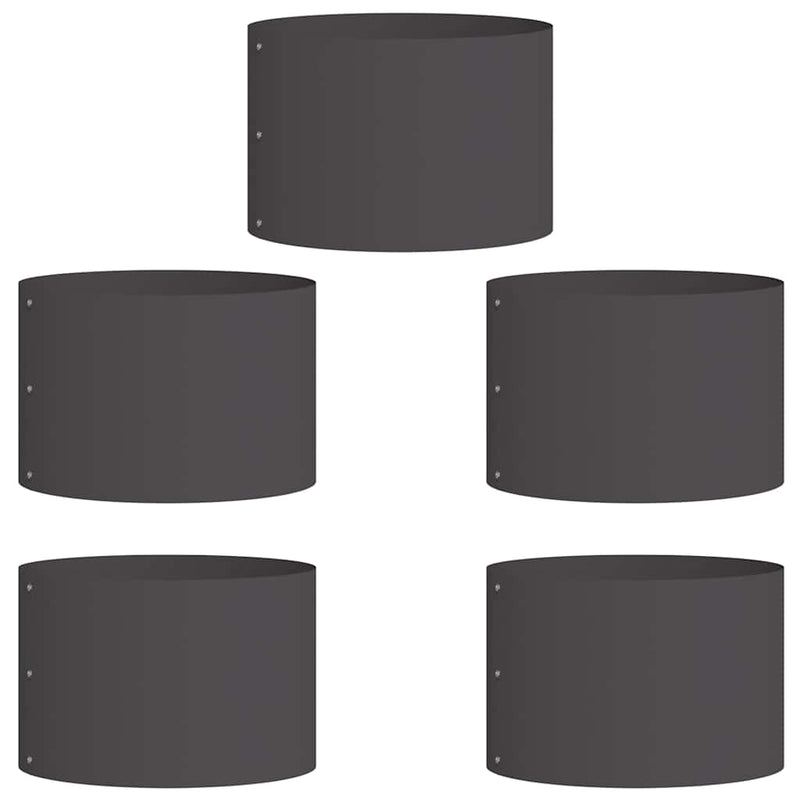 Load image into Gallery viewer, Vidaxl plantenring 5 pcs zwart 30 x 30 x 20 cm koudgewalst staal
