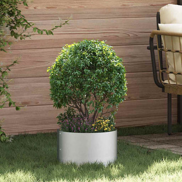 Vidaxl plantenring zilver 30 x 30 x 20 cm gegalvaniseerd staal