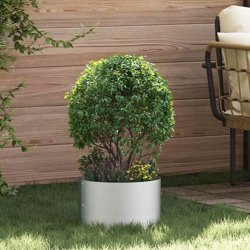 Load image into Gallery viewer, Vidaxl plantenring zilver 30 x 30 x 20 cm gegalvaniseerd staal
