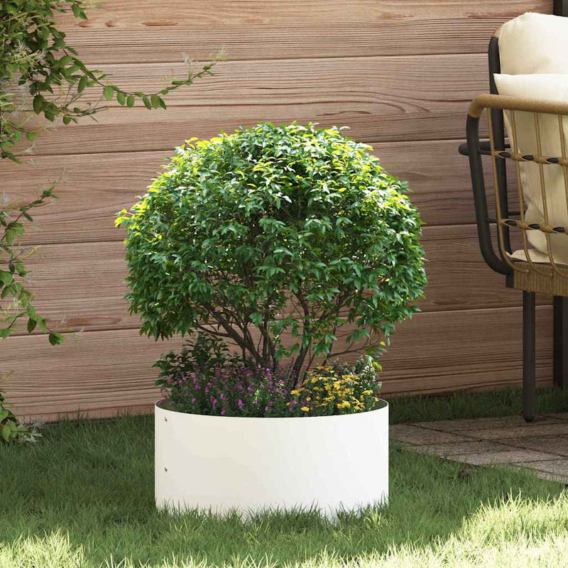Load image into Gallery viewer, Vidaxl plantenring 5 pcs wit 40 x 40 x 20 cm koudgewalst staal
