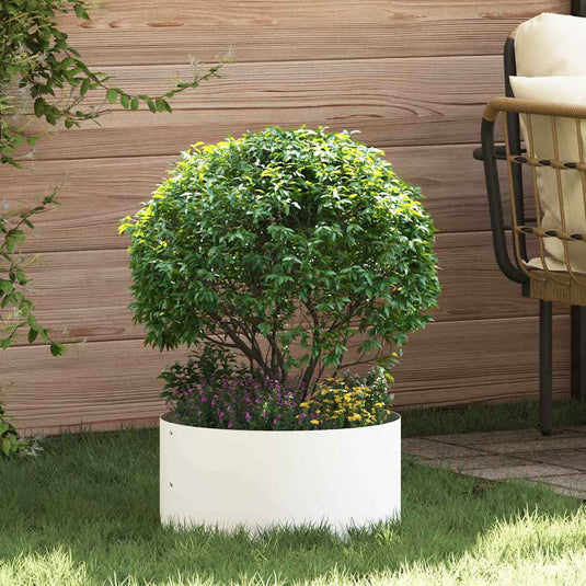 Vidaxl plantenring 5 pcs wit 40 x 40 x 20 cm koudgewalst staal