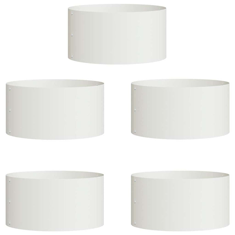 Load image into Gallery viewer, Vidaxl plantenring 5 pcs wit 40 x 40 x 20 cm koudgewalst staal
