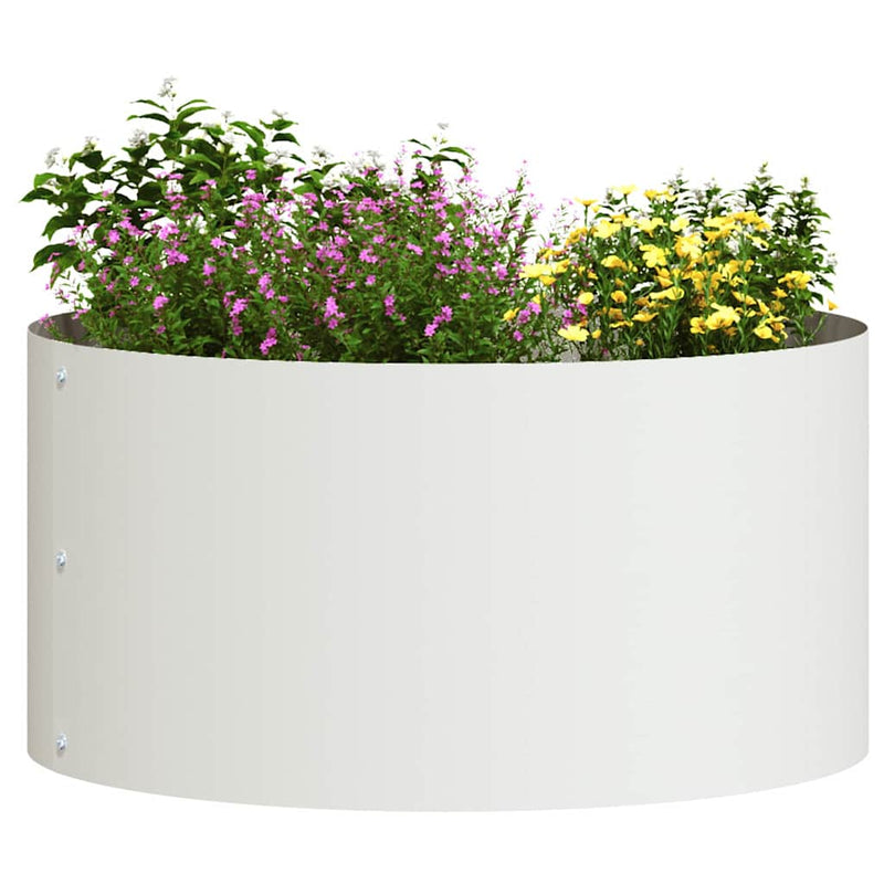 Load image into Gallery viewer, Vidaxl plantenring 5 pcs wit 40 x 40 x 20 cm koudgewalst staal
