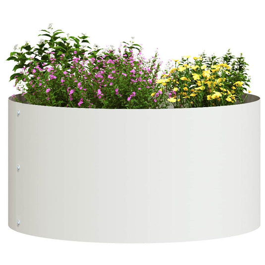 Vidaxl plantenring 5 pcs wit 40 x 40 x 20 cm koudgewalst staal