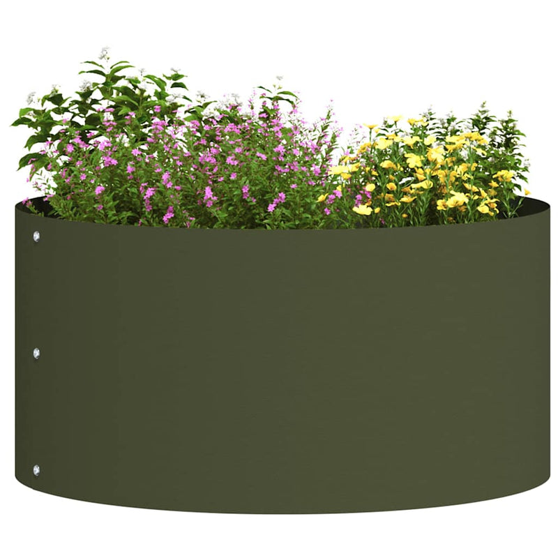Load image into Gallery viewer, Vidaxl plantenring olijf groen 40 x 40 x 20 cm koudgewalst staal
