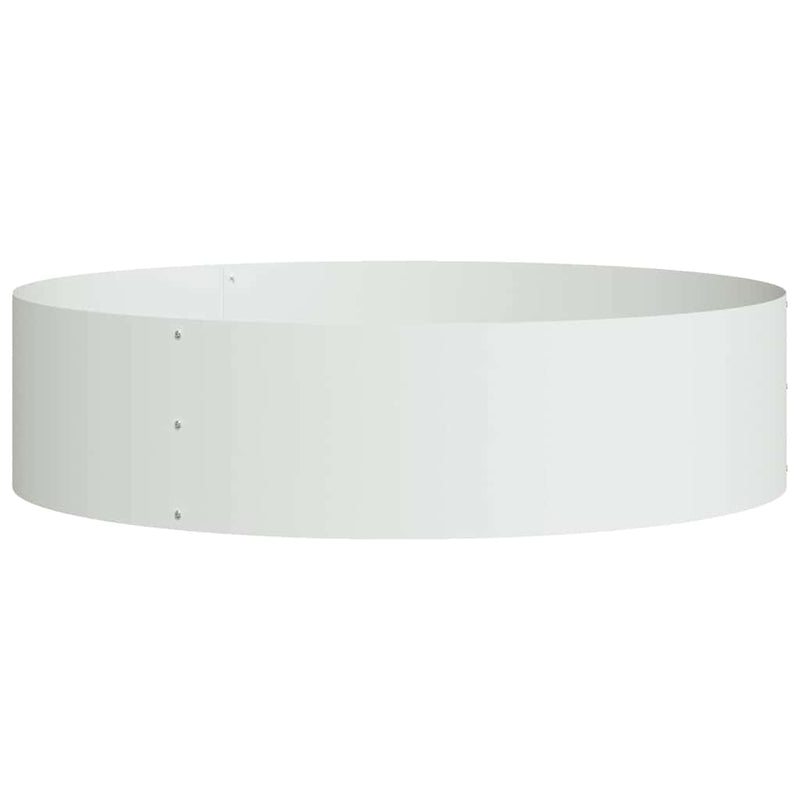 Load image into Gallery viewer, Vidaxl plantenring wit 80 x 80 x 20 cm koudgewalst staal
