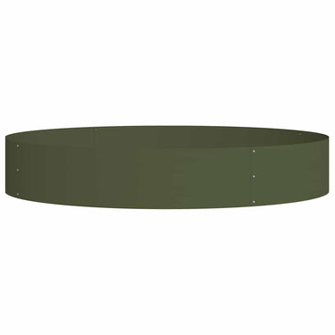 Vidaxl plantenring olijf groen 120 x 120 x 20 cm koudgewalst staal