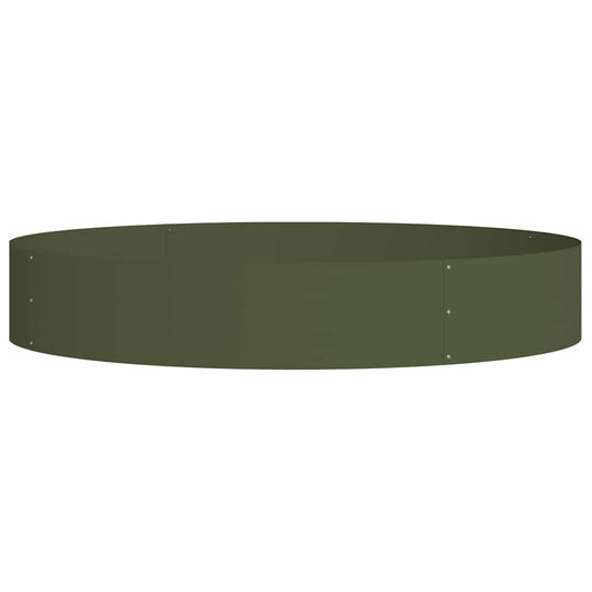 Vidaxl plantenring olijf groen 120 x 120 x 20 cm koudgewalst staal