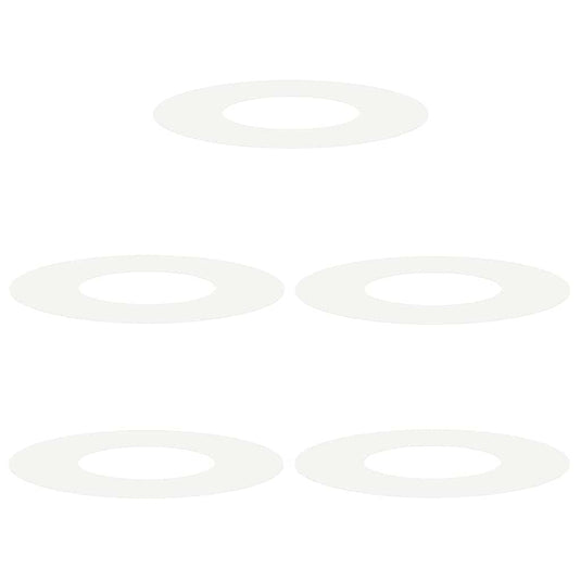 Vidaxl geschikt voor platte boomringen 5 pcs wit ø30 60 cm staal