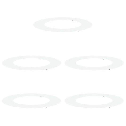 Vidaxl geschikt voor platte boomringen 5 pcs wit ø50 80 cm staal