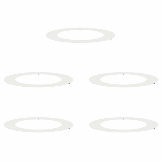 Vidaxl geschikt voor platte boomringen 5 pcs wit ø60 90 cm staal