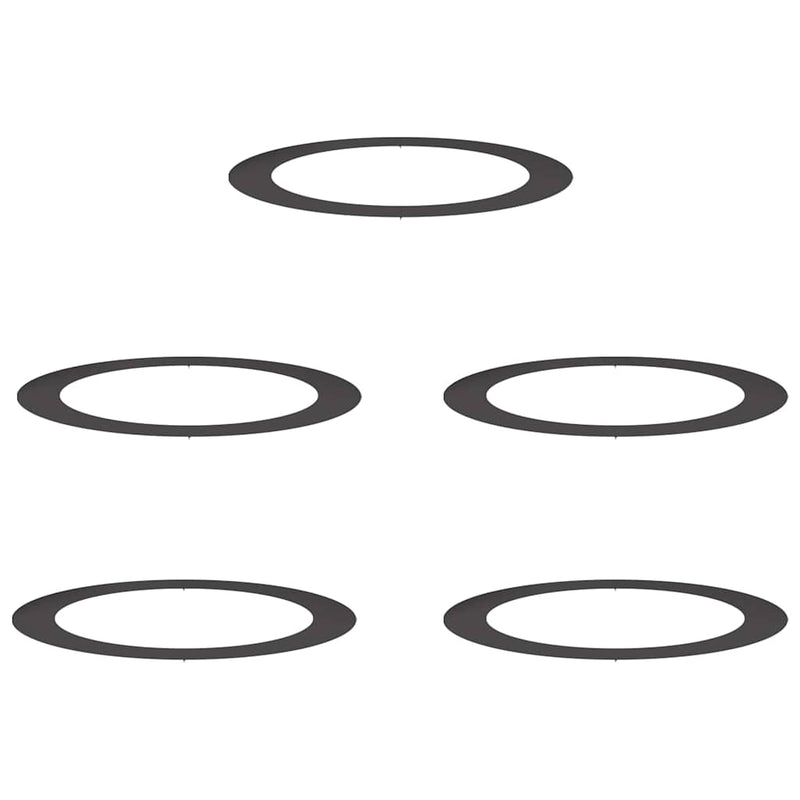 Load image into Gallery viewer, Vidaxl geschikt voor platte boomringen 5 pcs zwart ø90 120 cm staal
