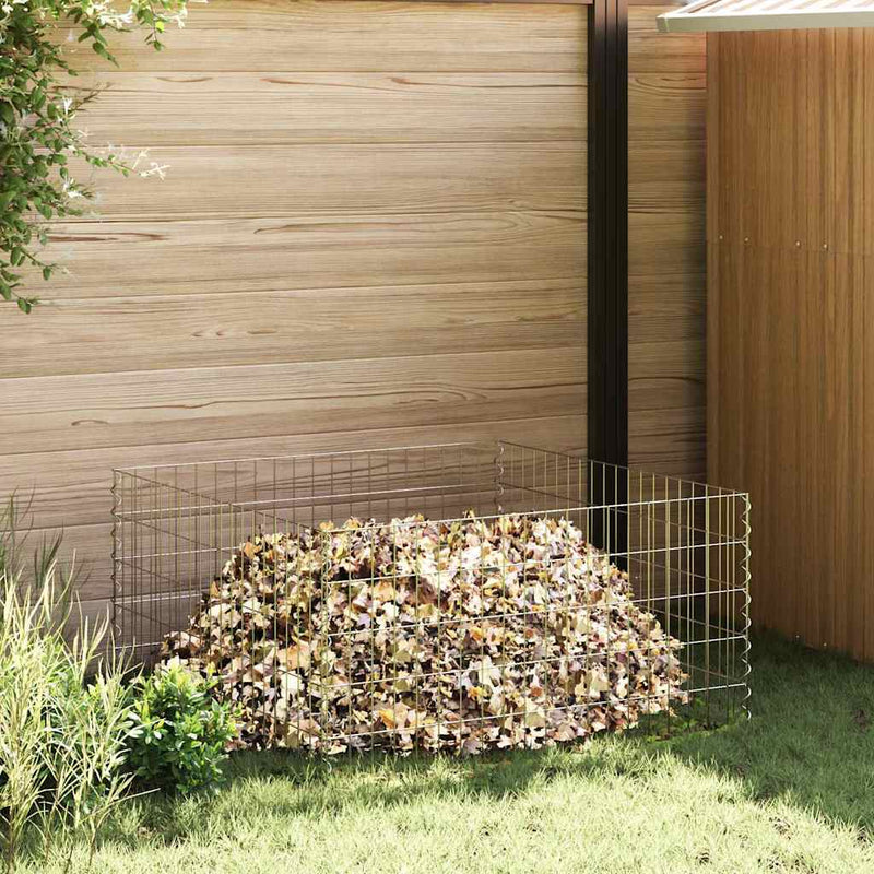 Load image into Gallery viewer, Vidaxl vierkante composter 100 x 100 x 50 cm ijzer
