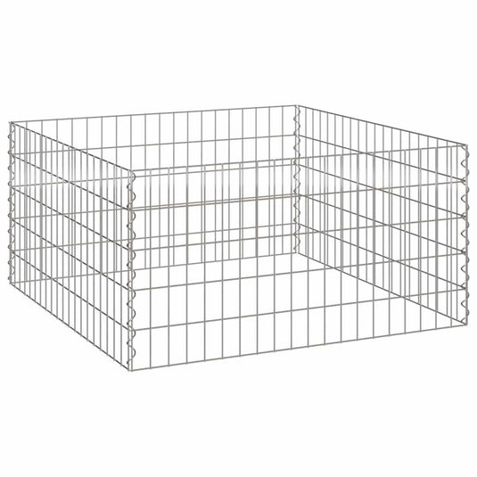 Vidaxl vierkante composter 100 x 100 x 50 cm ijzer