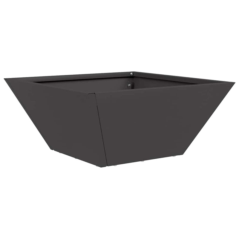 Load image into Gallery viewer, Vidaxl tuin bloempot zwart 35 x 35 x 15 cm koudgewalst staal
