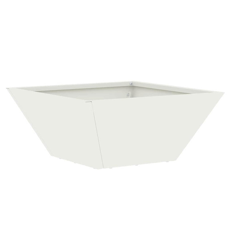 Load image into Gallery viewer, Vidaxl tuin bloempot wit 35 x 35 x 15 cm koudgewalst staal
