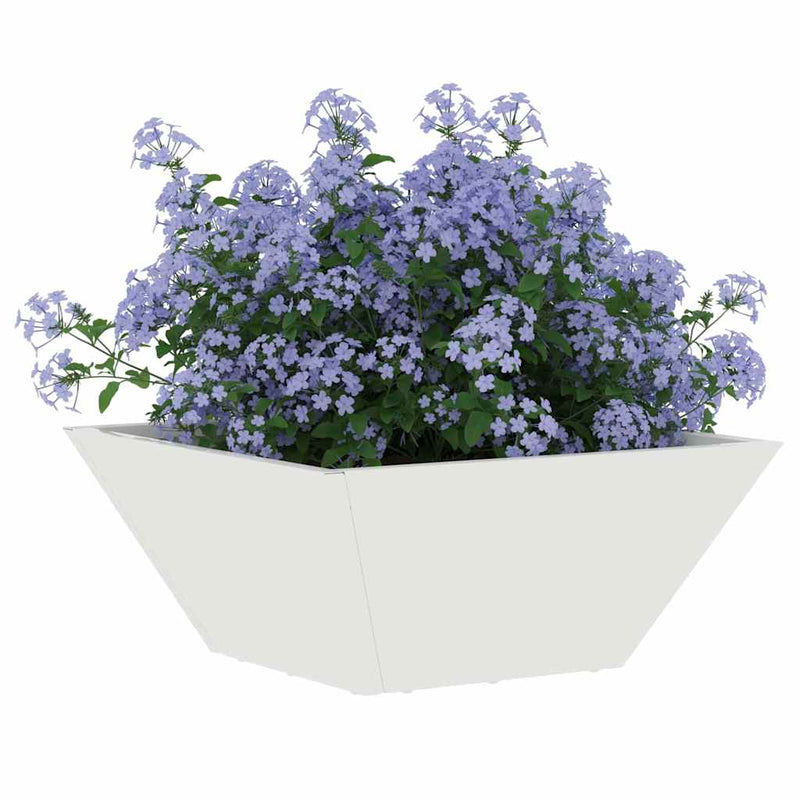 Load image into Gallery viewer, Vidaxl tuin bloempot 5 pcs wit 35 x 35 x 15 cm koudgewalst staal
