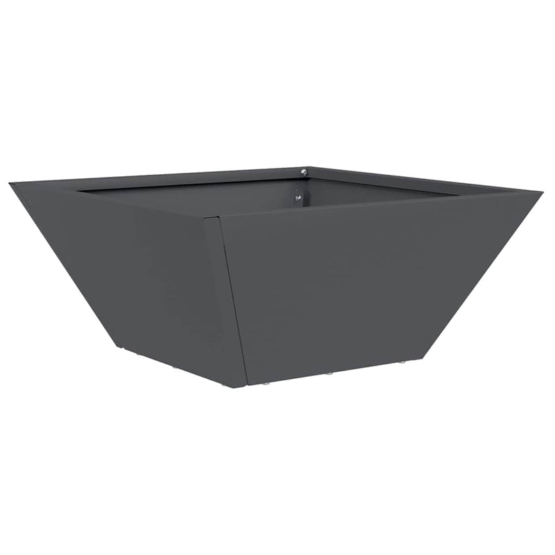 Load image into Gallery viewer, Vidaxl tuin bloempot antraciet 35 x 35 x 15 cm koudgewalst staal
